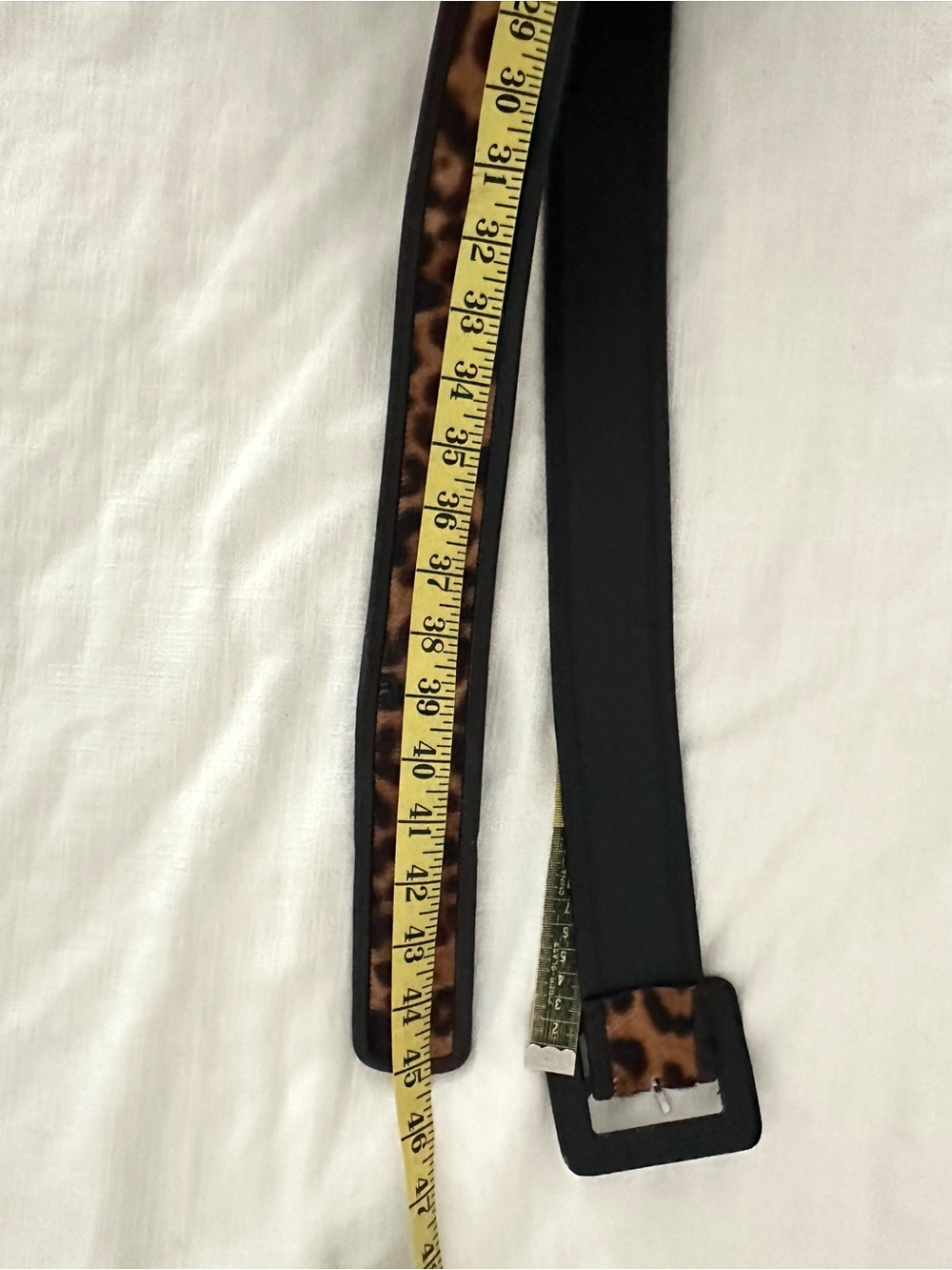 Vintage Chico's Leather Leopard Pony Hair Belt Medium - Picture 3 of 5
